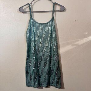 BKE Women's Green Dress, mini sequin, size L